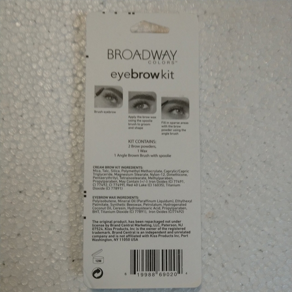 FREE WITH BUNDLE PURCHASE 🆕 Broadway Colors Eyebrow Kit Medium & Dark - Picture 5 of 9